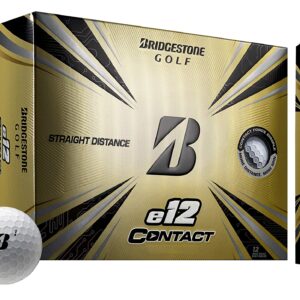 Bridgestone Golf 2021 e12 Contact Golf Balls, White, 2021 Model, One Size, 12 count (Pack of 1)