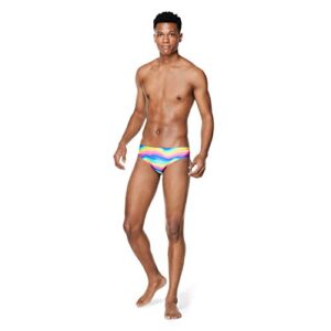 Speedo Men's Standard Swimsuit Brief Endurance+ The One, RAINBOW WAVE, 28