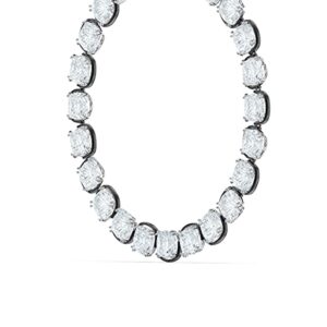 SWAROVSKI Harmonia All-Around Choker Necklace, Clear Cushion-Cut Crystals, Mixed Metal Finish Chain, Part of The Harmonia Collection