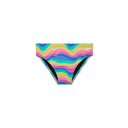 Speedo Men's Standard Swimsuit Brief Endurance+ The One, RAINBOW WAVE, 28