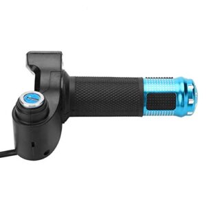 Throttle Set, Very Linear Acceleration, Throttle with LED Screen Handle with Key Knocker for Electric Bike 4 Colors(Blue)