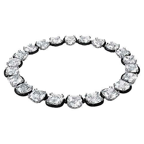 SWAROVSKI Harmonia All-Around Choker Necklace, Clear Cushion-Cut Crystals, Mixed Metal Finish Chain, Part of The Harmonia Collection