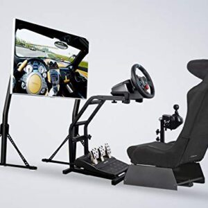 Oswerpon Racing Wheel Stand Fit for Logitech G25, G27, G29, G920 Steering Wheel Stand Height Adjustable Racing Simulator Gaming Stand - Wheel and Pedals Not Included