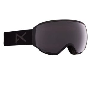 anon wm1 womens goggles + bonus lens + mfi face mask, frame: smoke, lens: perceive sunny onyx