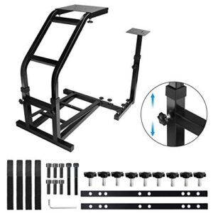 Oswerpon Racing Wheel Stand Fit for Logitech G25, G27, G29, G920 Steering Wheel Stand Height Adjustable Racing Simulator Gaming Stand - Wheel and Pedals Not Included