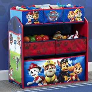 Delta Children Kids Table and Chair Set with Storage (2 Chairs Included) Plus Design & Store 6 Bin Toy Storage Organizer - Ideal for Arts & Crafts, Homeschooling, Homework & More, Nick Jr. PAW Patrol