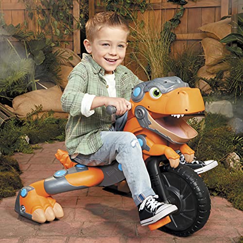 Little Tikes Chompin' Dino Trike, Outdoor Indoor Ride On Toy w/Dinosaur Sounds Roars, Adjustable Seat, Rugged Wheels- Kids Gift, for Toddler Boys & Girls Ages 3 4 5+ Years Old, Large