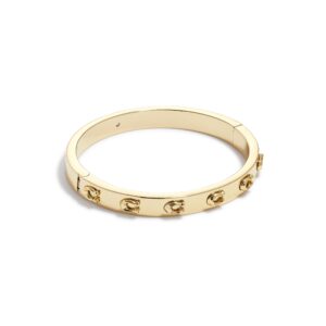 coach women's signature c hinged bangle bracelet