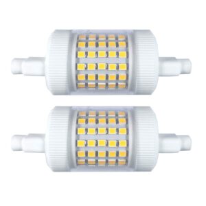 qlee dimmable 12w r7s led bulb 78mm daylight 150w equivalent halogen light 3.1" double ended j base t3 r7s 150w 120v flooding light reading working security floor lamp soft light 2pcs