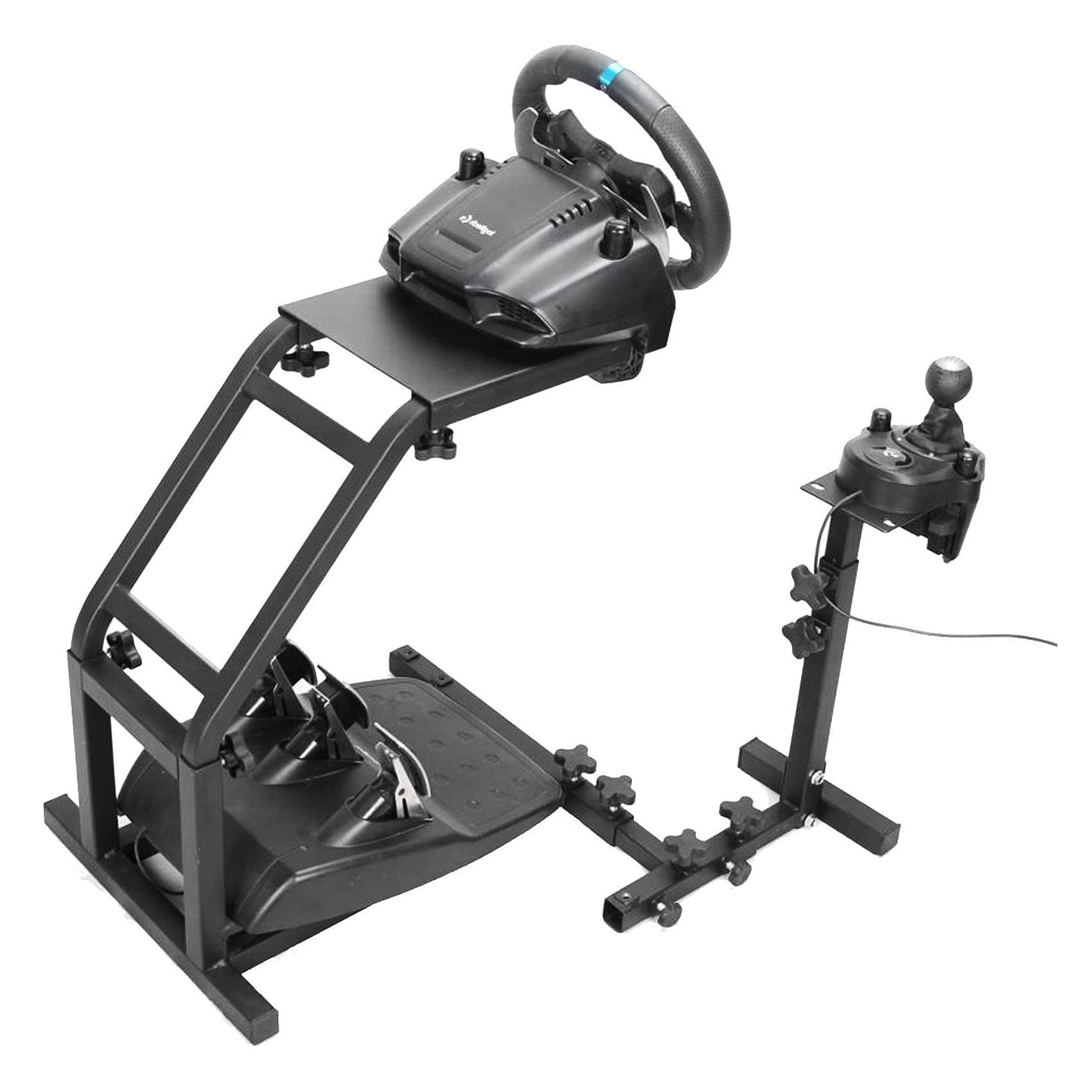 Oswerpon Racing Wheel Stand Fit for Logitech G25, G27, G29, G920 Steering Wheel Stand Height Adjustable Racing Simulator Gaming Stand - Wheel and Pedals Not Included