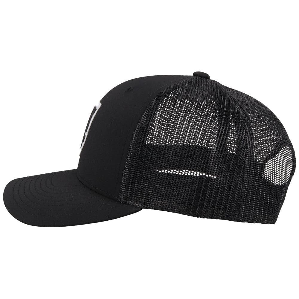 HOOEY Bronx Adjustable Snapback Mesh Back Trucker Hat (Black)