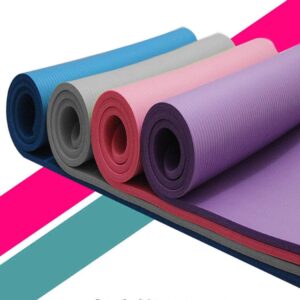 Yowein Yoga Small 15 Mm Thick and Durable Yoga Mat Anti-Skid Exercise Fitness Mat To Lose Weight Pad Mat Men And Women Sports Mat for All Types of Yoga Pilates & Floor Workouts (Black)