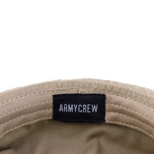 Armycrew Big Oversized Jungle Boonie Bucket Hat with Chin String Fits Upto XXXL - Khaki - 2XL-3XL