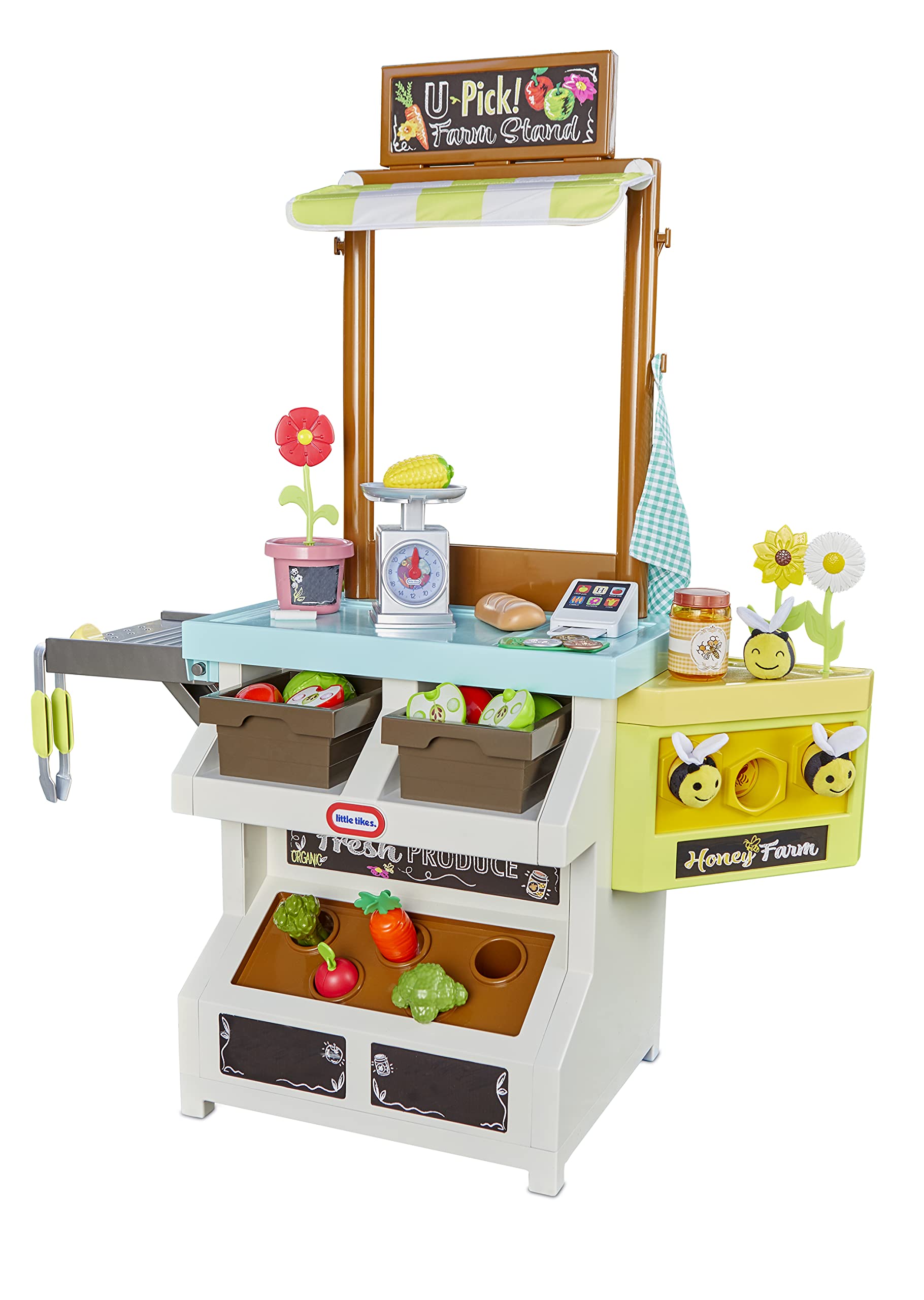 Little Tikes® 3-in-1 Garden to Table Market Pretend Garden Food Growing and Cooking Toy Role Play Kitchen Playset for Multiple Kids and Toddlers