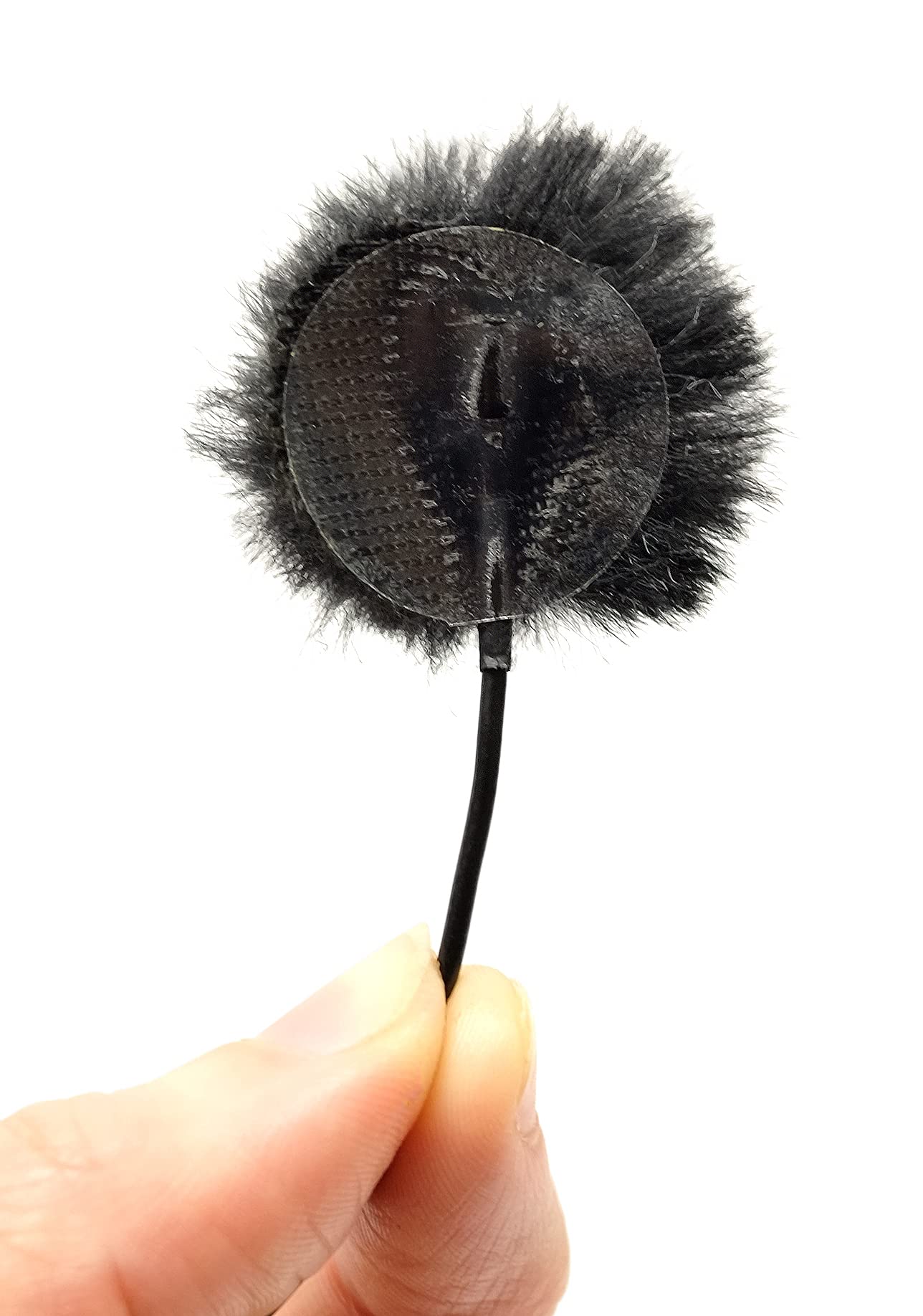 URSA Fur Circles - Mini Windshields for Lavalier/Lapel Microphones. Reduce Wind Noise & Clothing Rustle. Compatible with Sennheiser, RODE, Sanken, Tascam & More (9x Circles + 30x Stickies, Black)