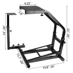 Oswerpon Racing Wheel Stand Fit for Logitech G25, G27, G29, G920 Steering Wheel Stand Height Adjustable Racing Simulator Gaming Stand - Wheel and Pedals Not Included