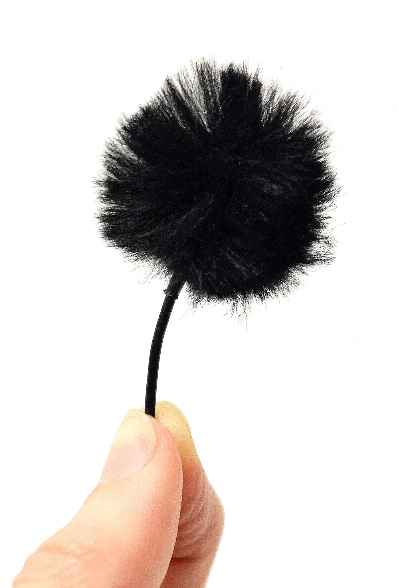 URSA Fur Circles - Mini Windshields for Lavalier/Lapel Microphones. Reduce Wind Noise & Clothing Rustle. Compatible with Sennheiser, RODE, Sanken, Tascam & More (9x Circles + 30x Stickies, Black)