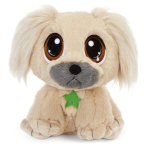 little tikes rescue tales pekingese adoptable pet, interactive plush toy dog stuffed animal, wags tail, puppy sounds, collar, doghouse playset- gifts for kids, toys for girls & boys ages 3 4 5+ year