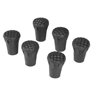 VGEBY Walking Stick Ends, 6Pcs Replacement Outdoor Trekking Hiking Pole Tip End Walking Stick Hat Cover Protector Asphalt Tip Poles Rubber Tips For Trekking Poles Ski Pole Rubber