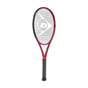 dunlop sports cx team 275 pre-strung tennis racket, 3/8 grip, red/black