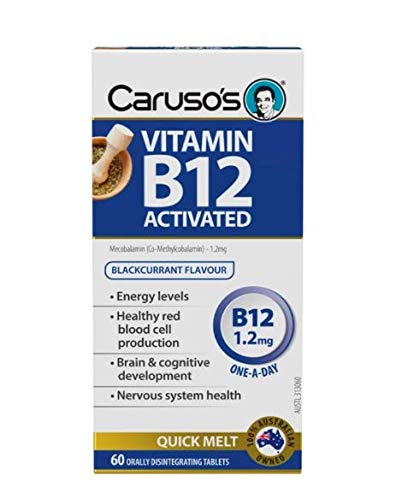 Carusos Vitamin B12 Activated 1200mcg 60 Orally Disintegrating Tablets (Quick Melt)