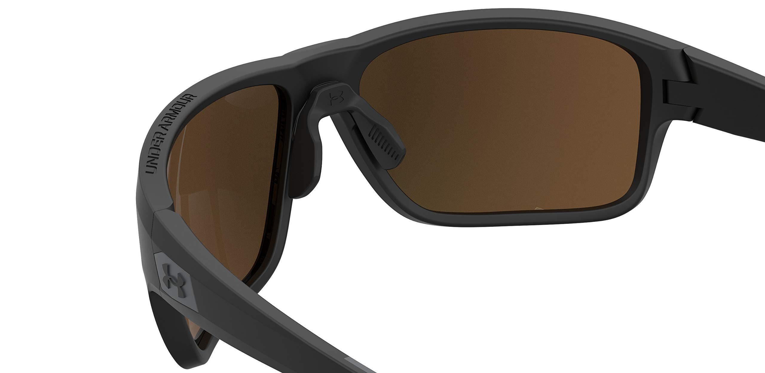 Under Armour Men's UA 0004/S Rectangular Sunglasses, Matte Black Blue/Blue Multi, 65mm, 16mm