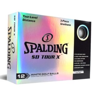 spalding sd tour x 12 ball pack - white