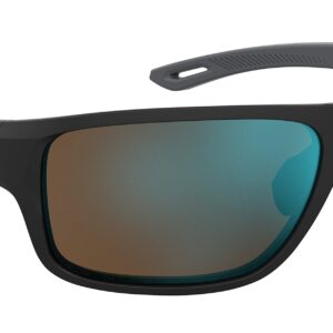 Under Armour Men's UA 0004/S Rectangular Sunglasses, Matte Black Blue/Blue Multi, 65mm, 16mm