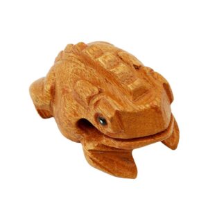 Flybloom Percussion Instruments Wooden Frog Natural Wood Musical Instrument.