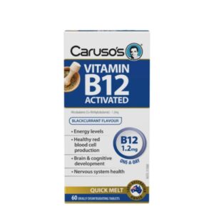 Carusos Vitamin B12 Activated 1200mcg 60 Orally Disintegrating Tablets (Quick Melt)