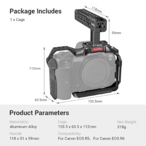 SmallRig Camera Cage Kit for Canon R5 and R6 3185