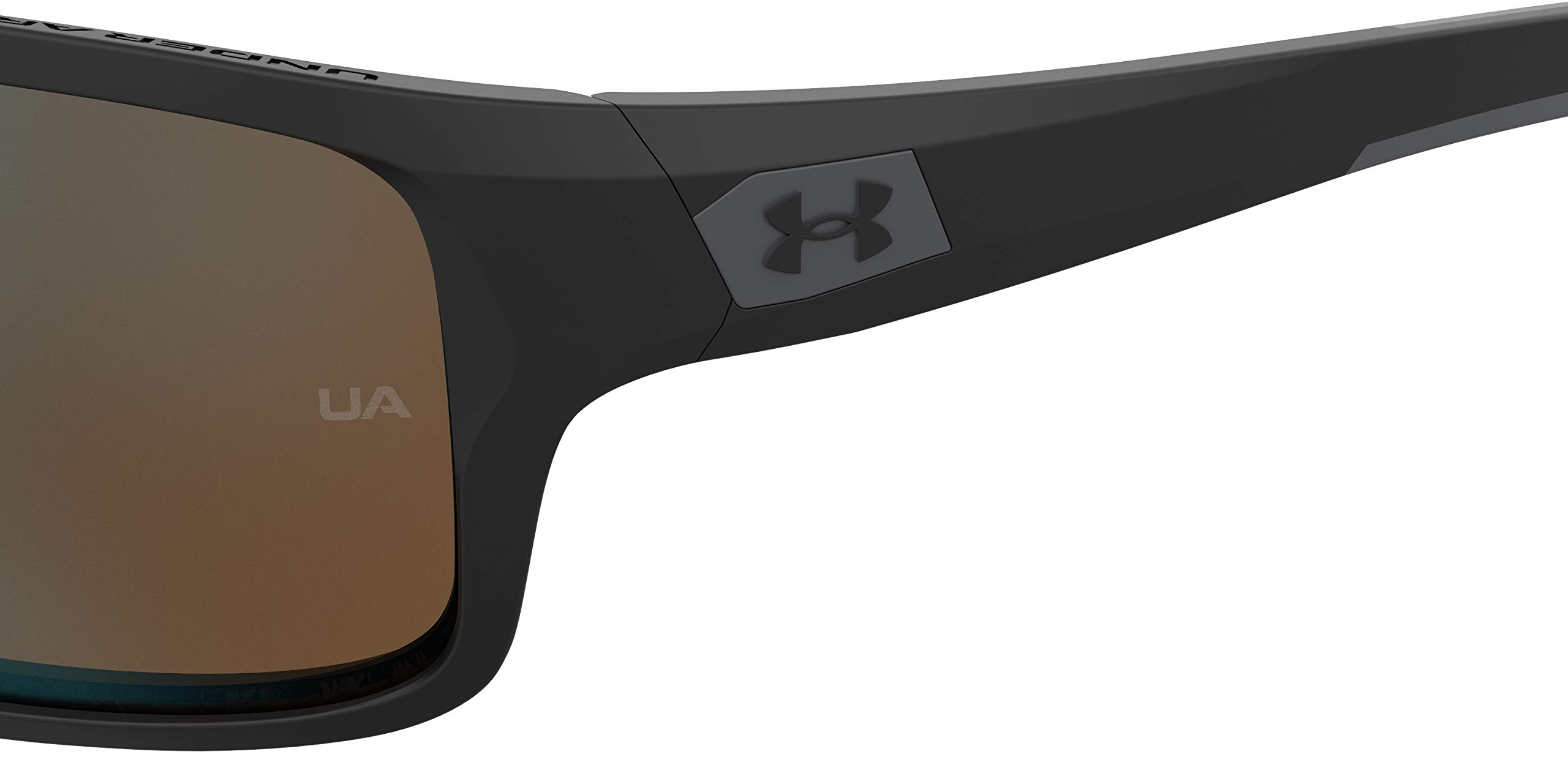 Under Armour Men's UA 0004/S Rectangular Sunglasses, Matte Black Blue/Blue Multi, 65mm, 16mm