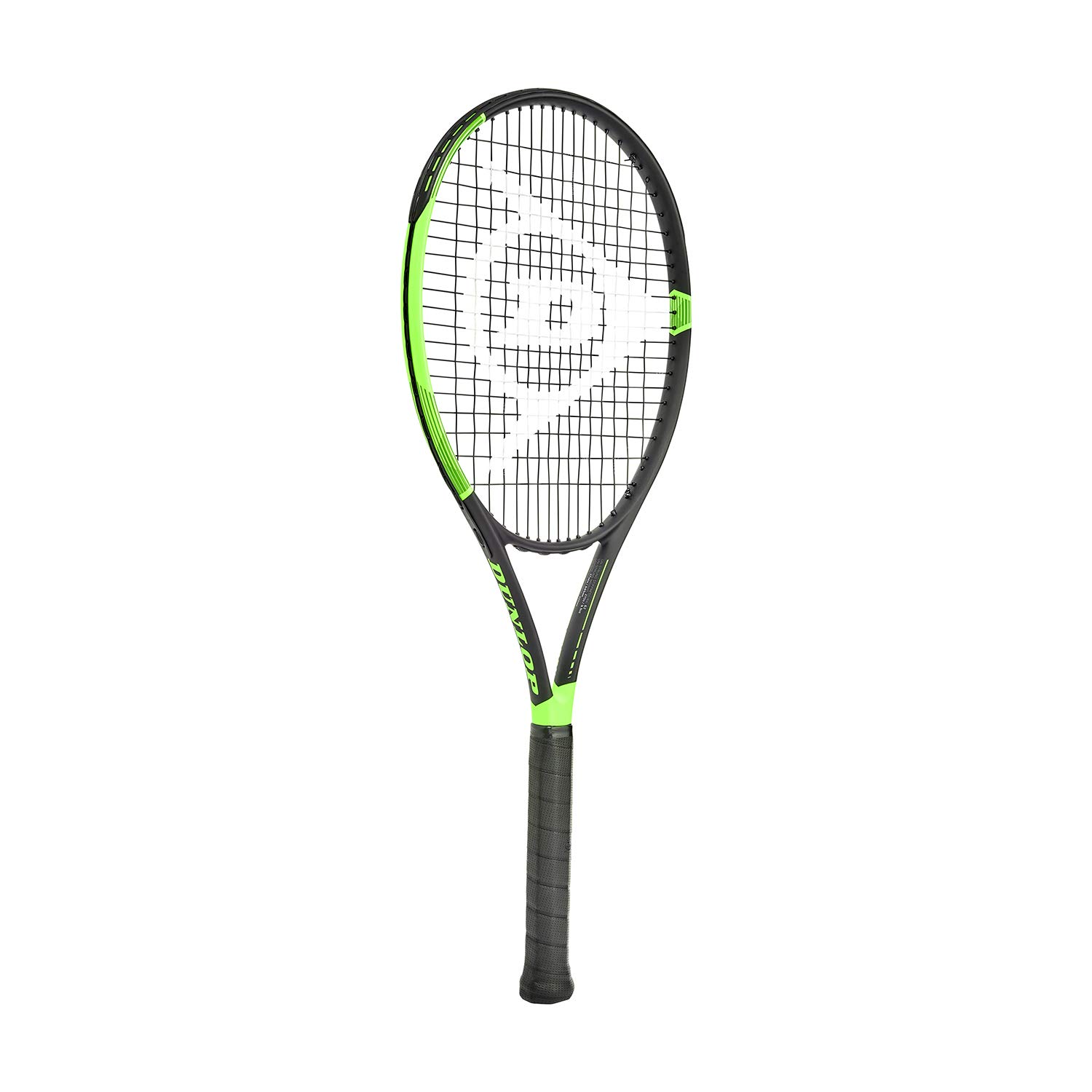 Dunlop Sports Elite 270 Pre-Strung Tennis Racket, 1/4 Grip, Black/Green