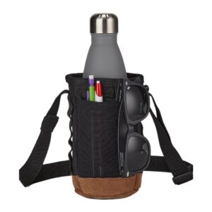 JanSport Kitsack Water Bottle Holder Carrier with Sling Strap - Black