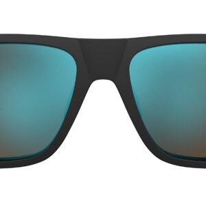 Under Armour Men's UA 0004/S Rectangular Sunglasses, Matte Black Blue/Blue Multi, 65mm, 16mm