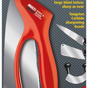 Bosmere Multi-Sharp Tungsten Carbide Knife Sharpener, Sharpens and Hones Serrated Blades, Axes, Hatchets, Machetes and More