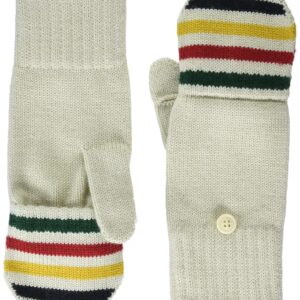 Pendleton Convertible Fingerless Mittens, Glacier Stripe, L/XL