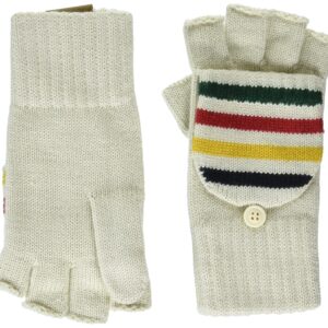 Pendleton Convertible Fingerless Mittens, Glacier Stripe, L/XL