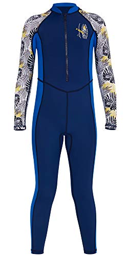 Full Cover Wetsuit for Toddler Quick Dry Thermal Swimsuit Sun UV Protection Bodysuit Zip Stretch Wet Suits for Diving Swimming