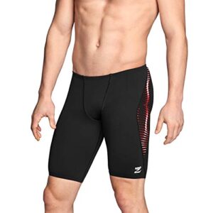 Speedo Men's Standard Swimsuit Jammer Endurance+ Printed Team Colors, Solar Red, 36