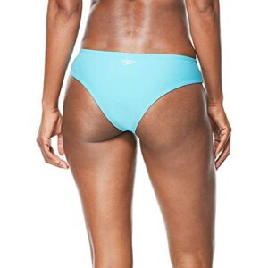 Speedo Women's Standard Swimsuit Bottom Bikini Endurance Cheeky Hipster, Blue Atoll, Small