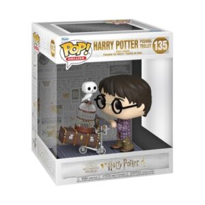 funko pop deluxe: harry potter 20th anniversary - harry pushing trolley, multicolor, (57360)