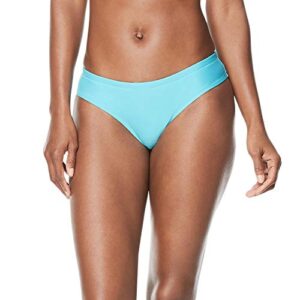 speedo women's standard swimsuit bottom bikini endurance cheeky hipster, blue atoll, small