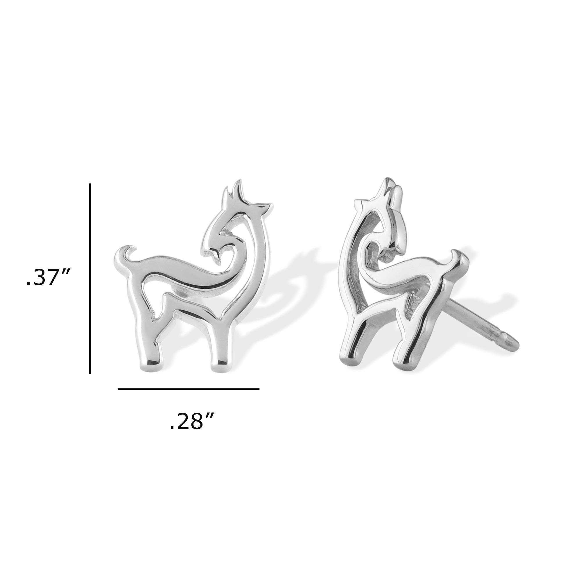 Boma Jewelry Sterling Silver Goat Stud Earrings