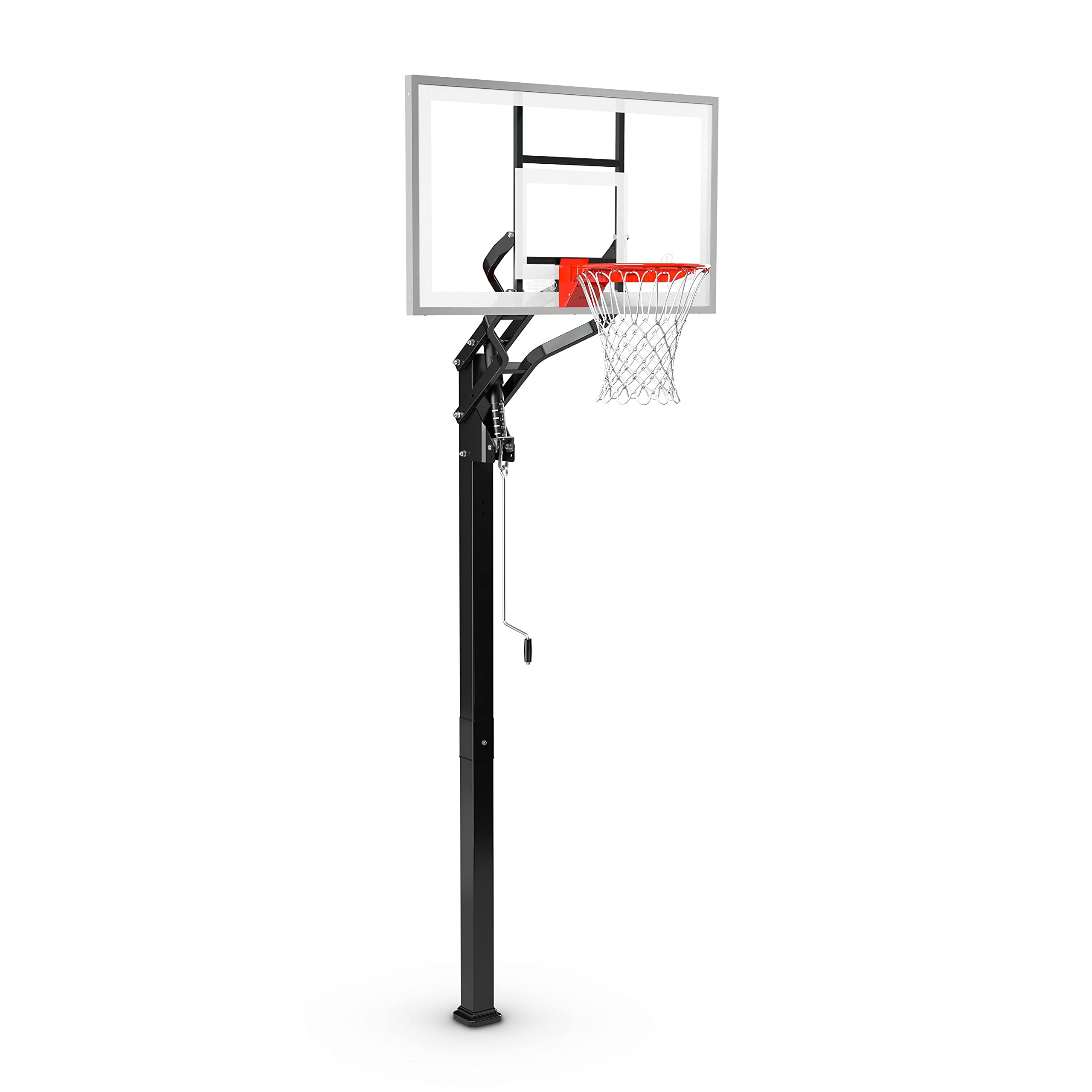 Spalding 54" Tempered Glass U-Turn In-Ground Basketball Hoop