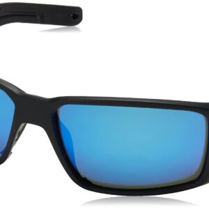 Costa Del Mar Man Sunglasses Matte Black Frame - Blue Mirror Lenses, 60MM