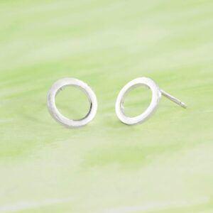 Boma Jewelry Sterling Silver Open Circle Stud Earrings