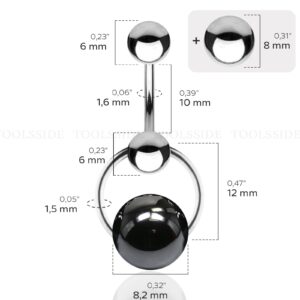 TOOLSSIDE Vch Piercing Jewelry- Vertical Hood Piercing Jewelry for Women 14G Surgical Steel Piercings for Genital Piercing