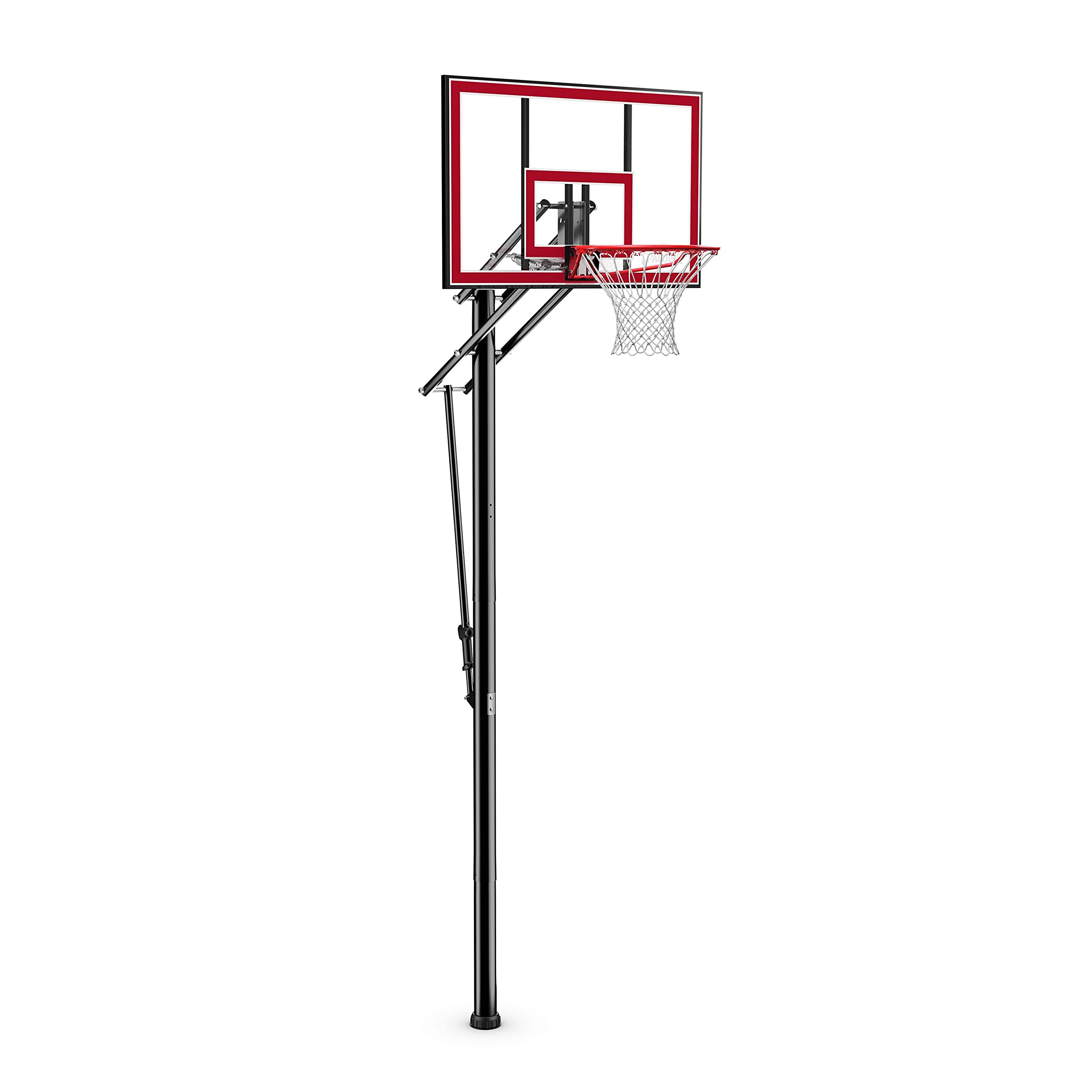 Spalding 44" Shatter-Proof Polycarbonate Pro Glide® Lite In-Ground Basketball Hoop