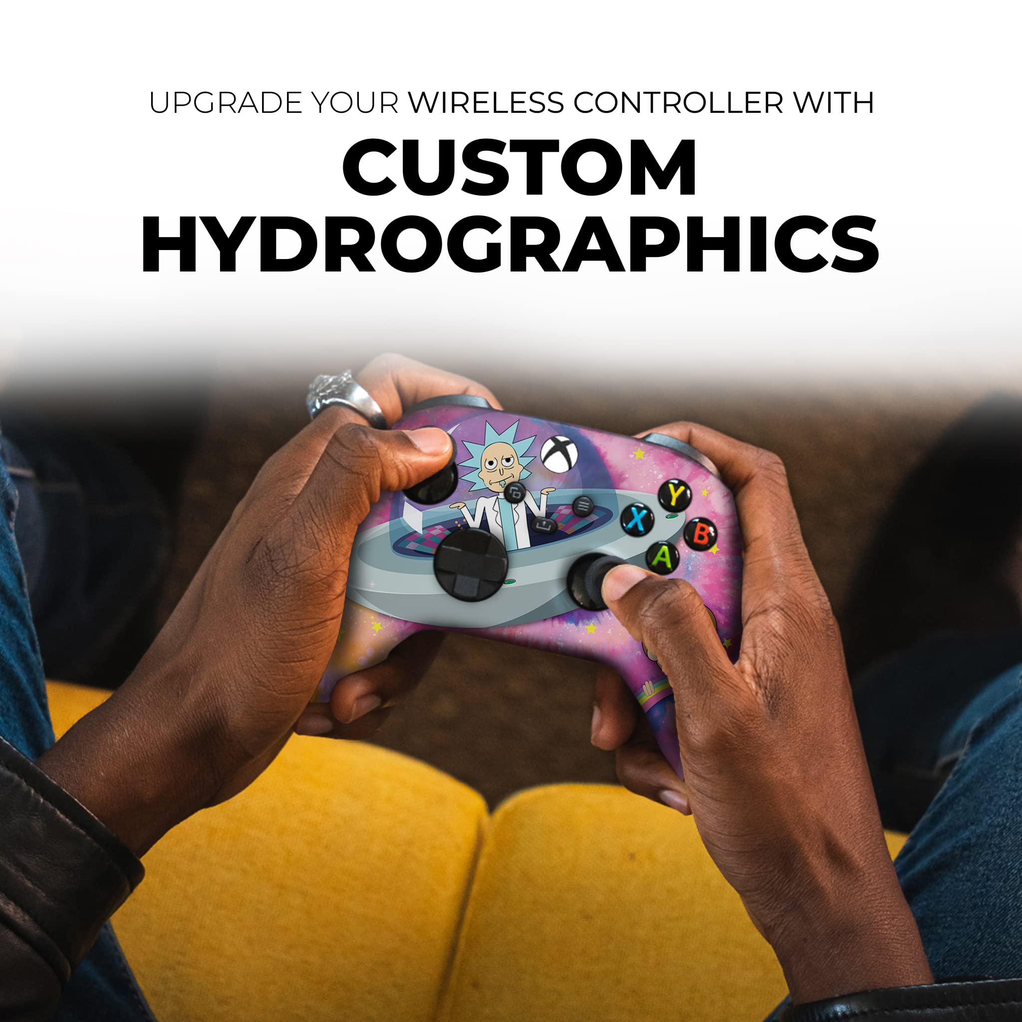 DreamController Schwifty Ricky & Morty Custom X-box Controller Wireless compatible with X-box One/X-box Series X/S Proudly Customized in USA with Permanent HYDRO-DIP Printing (NOT JUST A SKIN)